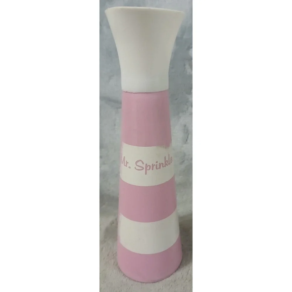 Vintage 1950s Pink Mr Sprinkle Plastic Laundry Bottle Mid Century Kitsch Ironing